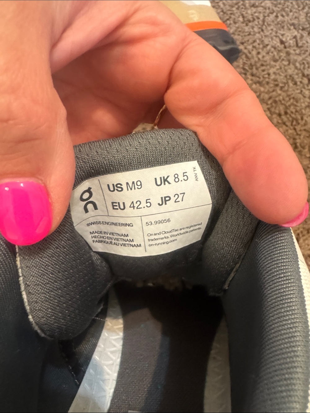 On Running Beige Outsoles with Orange Accents - Picture 6 of 6